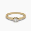 Round Solitaire Wedding Diamond Ring Made In 18 / 14 / 10 KT Gold Studded With Certified Lab Diamonds For The Wedding And Anniversary Gift