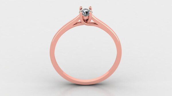 Round Solitaire Wedding Diamond Ring Made In 18 / 14 / 10 KT Gold Studded With Certified Lab Diamonds For The Wedding And Anniversary Gift