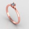 Round Solitaire Wedding Diamond Ring Made In 18 / 14 / 10 KT Gold Studded With Certified Lab Diamonds For The Wedding And Anniversary Gift