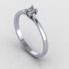 Round Solitaire Wedding Diamond Ring Made In 18 / 14 / 10 KT Gold Studded With Certified Lab Diamonds For The Wedding And Anniversary Gift
