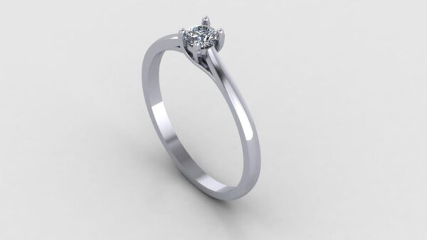 Round Solitaire Wedding Diamond Ring Made In 18 / 14 / 10 KT Gold Studded With Certified Lab Diamonds For The Wedding And Anniversary Gift