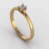 Round Solitaire Wedding Diamond Ring Made In 18 / 14 / 10 KT Gold Studded With Certified Lab Diamonds For The Wedding And Anniversary Gift