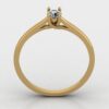 Round Solitaire Wedding Diamond Ring Made In 18 / 14 / 10 KT Gold Studded With Certified Lab Diamonds For The Wedding And Anniversary Gift