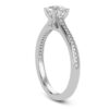 Round Solitaire Wedding Ring Made In 18 / 14 / 10 KT Gold Embellished With Shinny Moissanite Diamonds For The Wedding And Anniversary Gift