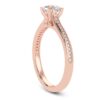 Round Solitaire Wedding Ring Made In 18 / 14 / 10 KT Gold Embellished With Shinny Moissanite Diamonds For The Wedding And Anniversary Gift