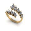 Pear And Marquise Diamond Ring Made In 18 / 14 / 10 KT Gold Embellished With Certified Lab Diamonds For The Wedding And Anniversary Gift