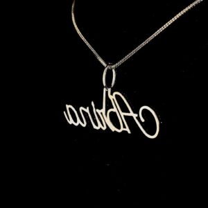 Iced Out Any Name Pendant Made In 14 / 10 KT Gold Embellished With Shinny Moissanite Diamonds For The Birthday And Anniversary Gift For Her