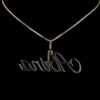 Iced Out Any Name Pendant Made In 14 / 10 KT Gold Embellished With Shinny Moissanite Diamonds For The Birthday And Anniversary Gift For Her