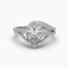 Pear Solitaire Unique Style Diamond Ring Made In 18/14/10 KT Gold Studded With Certified Lab Diamonds For The Wedding And Anniversary Gift
