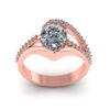 Pear Solitaire Unique Style Diamond Ring Made In 18/14/10 KT Gold Studded With Certified Lab Diamonds For The Wedding And Anniversary Gift