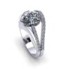 Pear Solitaire Unique Style Diamond Ring Made In 18/14/10 KT Gold Studded With Certified Lab Diamonds For The Wedding And Anniversary Gift