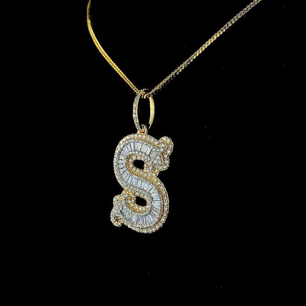 Any Initial Letter And Dual Letter Pendant Made In 18 / 14 / 10 KT Gold Embellished With Certified Lab Diamonds For The Birthday Gift