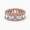 Beautiful Emerald Diamond Ring Made In 18 / 14 / 10 KT Gold Embellished With Certified Lab Diamonds For The Wedding And Anniversary Gift