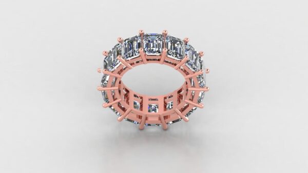 Beautiful Emerald Diamond Ring Made In 18 / 14 / 10 KT Gold Embellished With Certified Lab Diamonds For The Wedding And Anniversary Gift