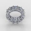 Beautiful Emerald Diamond Ring Made In 18 / 14 / 10 KT Gold Embellished With Certified Lab Diamonds For The Wedding And Anniversary Gift
