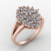 Unique Style Round Diamond Ring Made In 18 / 14 / 10 KT Gold Embellished With Certified Lab Diamonds For The Anniversary And Birthday Gift