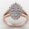 Unique Style Round Diamond Ring Made In 18 / 14 / 10 KT Gold Embellished With Certified Lab Diamonds For The Anniversary And Birthday Gift