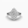 Unique Style Round Diamond Ring Made In 18 / 14 / 10 KT Gold Embellished With Certified Lab Diamonds For The Anniversary And Birthday Gift