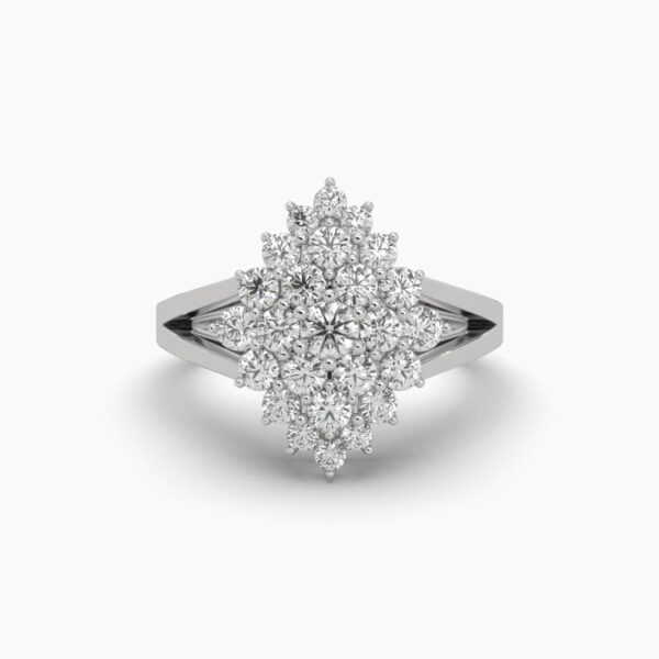 Unique Style Round Diamond Ring Made In 18 / 14 / 10 KT Gold Embellished With Certified Lab Diamonds For The Anniversary And Birthday Gift
