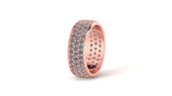 Round Diamond Unique Ring Made In 18 / 14 / 10 KT Gold Embellished With Certified Lab Diamonds For The Wedding And Anniversary Gift For Her