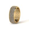 Round Diamond Unique Ring Made In 18 / 14 / 10 KT Gold Embellished With Certified Lab Diamonds For The Wedding And Anniversary Gift For Her