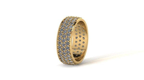 Round Diamond Unique Ring Made In 18 / 14 / 10 KT Gold Embellished With Certified Lab Diamonds For The Wedding And Anniversary Gift For Her
