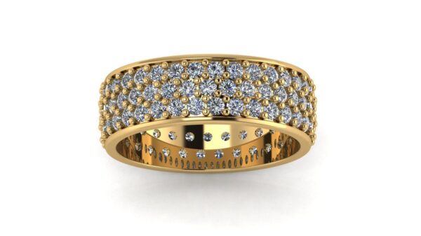 Round Diamond Unique Ring Made In 18 / 14 / 10 KT Gold Embellished With Certified Lab Diamonds For The Wedding And Anniversary Gift For Her
