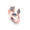 Beautiful Emerald And Marquise Diamond Ring Made In 18/14/10 KT Gold Studded With Certified Lab Diamond For The Wedding And Anniversary Gift