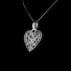 Iced Out Baguette Heart Pendant Made In 18 / 14 / 10KT Gold Embellished With Shinny Moissanite Diamond For The Birthday And Anniversary Gift