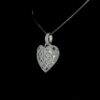 Iced Out Baguette Heart Pendant Made In 18 / 14 / 10KT Gold Embellished With Shinny Moissanite Diamond For The Birthday And Anniversary Gift