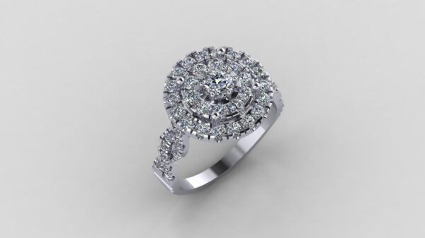 Beautiful Round Diamond Ring Made In 18 / 14 / 10KT Gold Embellished With Certified Lab Diamond For The Wedding And Anniversary Gift For Her