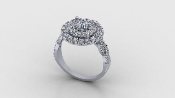 Beautiful Round Diamond Ring Made In 18 / 14 / 10KT Gold Embellished With Certified Lab Diamond For The Wedding And Anniversary Gift For Her