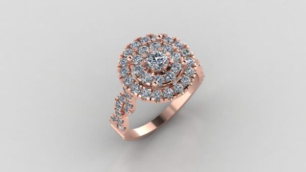 Beautiful Round Diamond Ring Made In 18 / 14 / 10KT Gold Embellished With Certified Lab Diamond For The Wedding And Anniversary Gift For Her