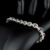 Iced Out Unisex Bracelet Made In 18 / 14 / 10 KT Gold Studded With Shinny Moissanite Diamonds For The Birthday And Anniversary Gift For Her