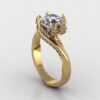 Round Solitaire Diamond Ring Made In 18 / 14 / 10 KT Gold Embellished With Certified Lab Diamonds For The Wedding And Anniversary Gift