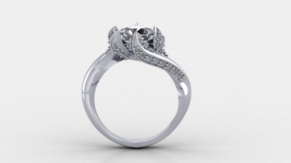 Round Solitaire Diamond Ring Made In 18 / 14 / 10 KT Gold Embellished With Certified Lab Diamonds For The Wedding And Anniversary Gift