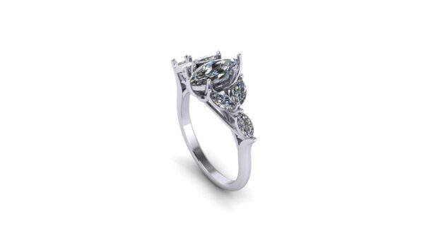 Beautiful Marquise Wedding Ring Made In 18 / 14 / 10 KT Gold Embellished With Certified Lab Diamonds For The Wedding And Anniversary Gift