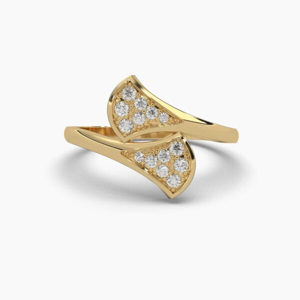 Elegance Round Diamond Ring Made In 18 / 14 / 10 KT Gold Embellished With Certified Lab Diamond For The Wedding And Anniversary Gift For Her