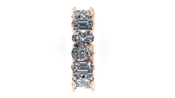 Beautiful Multi Stone Diamonds Ring Made In 18 / 14 / 10 KT Gold Studded With Certified Lab Diamonds For The Wedding And Anniversary Gift