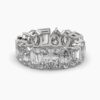 Beautiful Multi Stone Diamonds Ring Made In 18 / 14 / 10 KT Gold Studded With Certified Lab Diamonds For The Wedding And Anniversary Gift