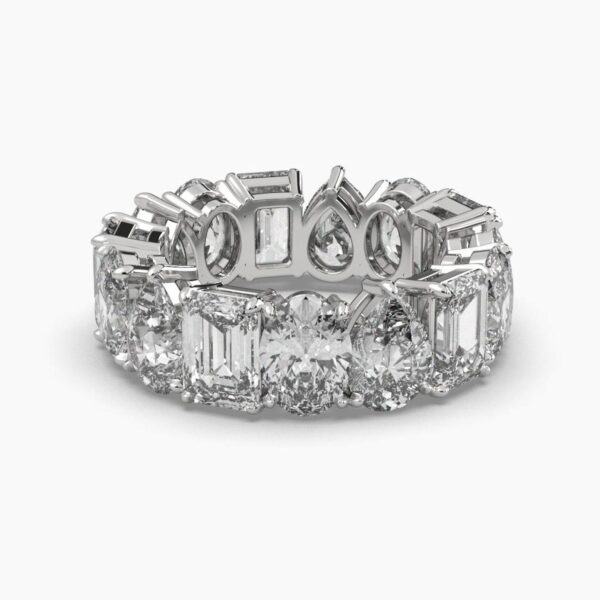 Beautiful Multi Stone Diamonds Ring Made In 18 / 14 / 10 KT Gold Studded With Certified Lab Diamonds For The Wedding And Anniversary Gift