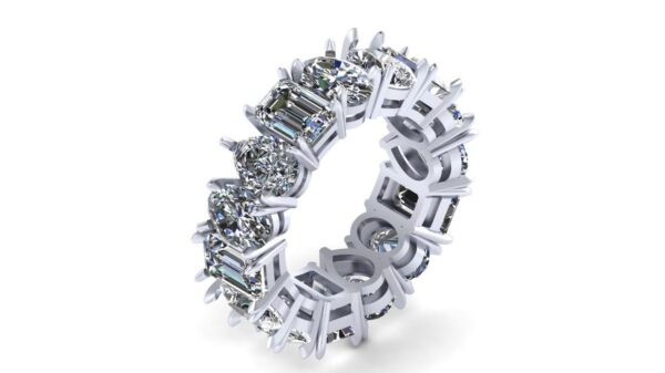 Beautiful Multi Stone Diamonds Ring Made In 18 / 14 / 10 KT Gold Studded With Certified Lab Diamonds For The Wedding And Anniversary Gift