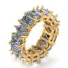 Beautiful Multi Stone Diamonds Ring Made In 18 / 14 / 10 KT Gold Studded With Certified Lab Diamonds For The Wedding And Anniversary Gift