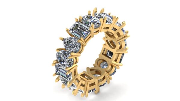 Beautiful Multi Stone Diamonds Ring Made In 18 / 14 / 10 KT Gold Studded With Certified Lab Diamonds For The Wedding And Anniversary Gift