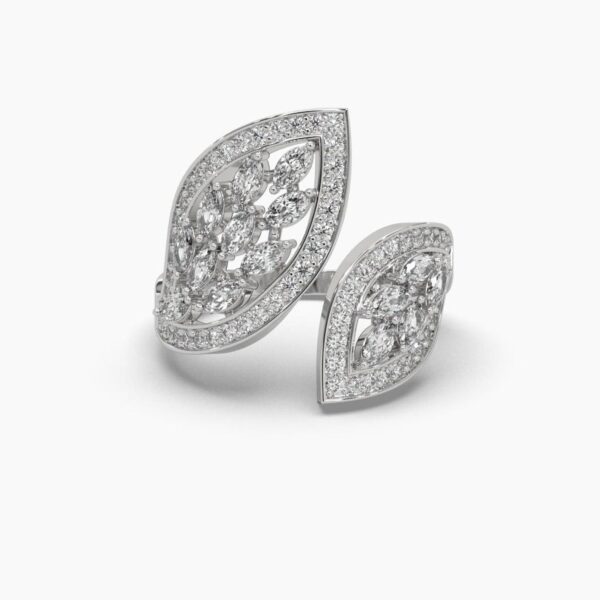 Beautiful Wedding Diamond Ring Made In 18 / 14 / 10 KT Gold Embellished With Certified Lab Diamonds For The Wedding And Anniversary Gift