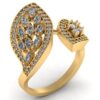 Beautiful Wedding Diamond Ring Made In 18 / 14 / 10 KT Gold Embellished With Certified Lab Diamonds For The Wedding And Anniversary Gift