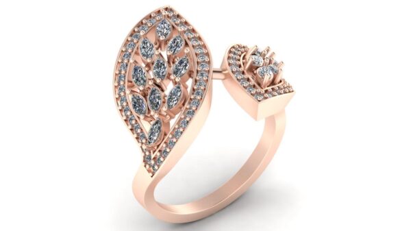 Beautiful Wedding Diamond Ring Made In 18 / 14 / 10 KT Gold Embellished With Certified Lab Diamonds For The Wedding And Anniversary Gift