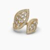 Beautiful Wedding Diamond Ring Made In 18 / 14 / 10 KT Gold Embellished With Certified Lab Diamonds For The Wedding And Anniversary Gift