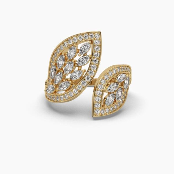 Beautiful Wedding Diamond Ring Made In 18 / 14 / 10 KT Gold Embellished With Certified Lab Diamonds For The Wedding And Anniversary Gift