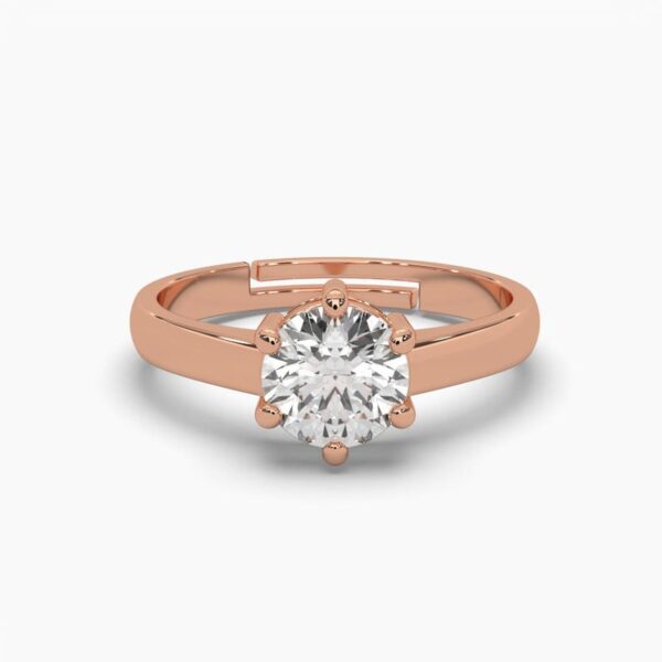 Eternity Elegance Round Diamond Ring Made In 18/14/10 KT Gold Embellished With Certified Lab Diamonds For The Wedding And Anniversary Gift